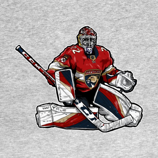 Bobrovsky in red solo by Nate Gandt